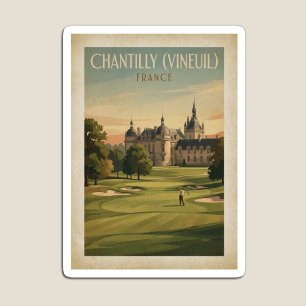 Item preview, Golf de Chantilly (Vineuil) Golf Course 1950's Travel Style Artwork designed and sold by point nine studio.