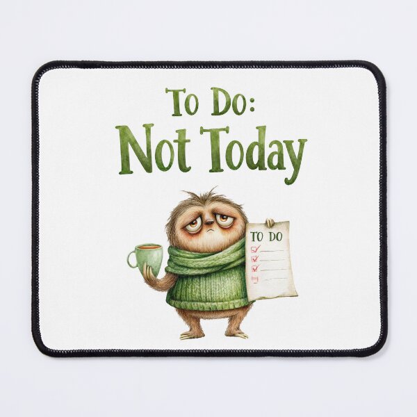 Item preview, To Do Not Today Tired Sloth Funny Procrastination Sticker designed and sold by VikArt7.