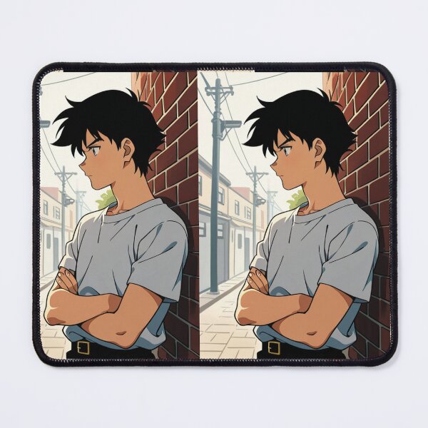 Item preview, Portrait - Man leaning brick wall crossed arms designed and sold by AnimeShin.