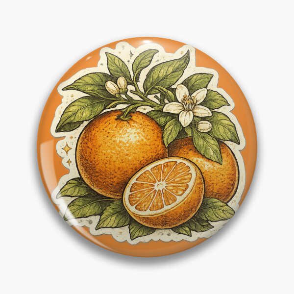 Item preview, Vintage Botanical Orange with Blossom Flowers – Victorian Natural History Illustration | Orange Art Print Gift designed and sold by irfanshikh.