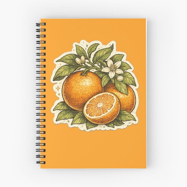 Item preview, Vintage Botanical Orange with Blossom Flowers – Victorian Natural History Illustration | Orange Art Print Gift designed and sold by irfanshikh.