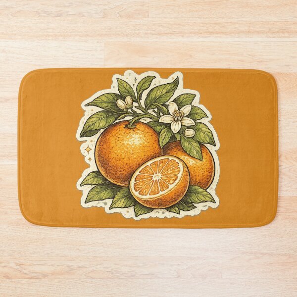 Item preview, Vintage Botanical Orange with Blossom Flowers – Victorian Natural History Illustration | Orange Art Print Gift designed and sold by irfanshikh.