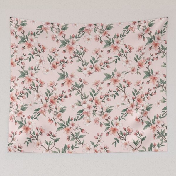 Item preview, Elegant Pink Cherry Blossom Floral Seamless Pattern designed and sold by FashioonTrends.