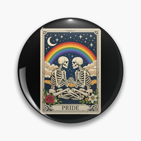 Item preview, Gay Pride Skeleton LGBT Tarot Card designed and sold by nosu-art-pod.