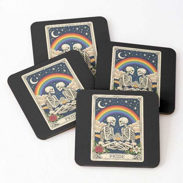 Item preview, Gay Pride Skeleton LGBT Tarot Card designed and sold by nosu-art-pod.