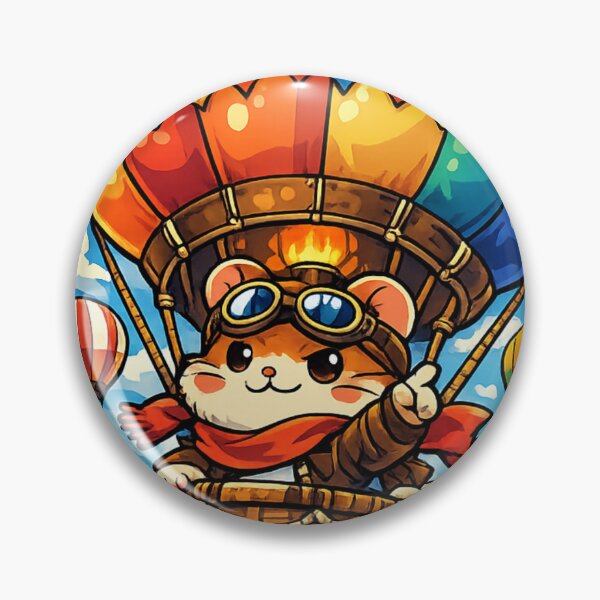 Item preview, Sky Conqueror Hamster Hot Air Balloon Sticker – Kawaii Japan Festival Adventure Design designed and sold by kawaii animal store (in Japan).