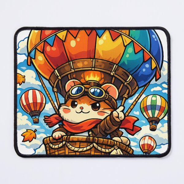 Item preview, Sky Conqueror Hamster Hot Air Balloon Sticker – Kawaii Japan Festival Adventure Design designed and sold by kawaii animal store (in Japan).