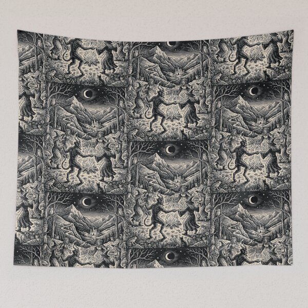 Item preview, Witches' Sabbath Night - Vintage Woodcut Illustration designed and sold by Marginalia Workshop.