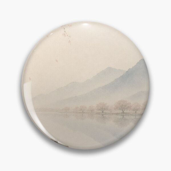 Item preview, Bench Beside Still Water | Japandi Zen Wall Art designed and sold by SereniBloom.