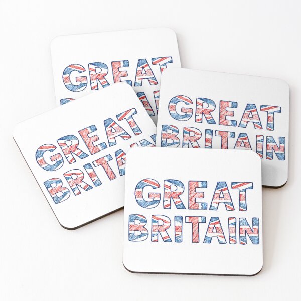 Item preview, Great Britain Flag Hand Drawn Text designed and sold by Ar0undTheW0rld.