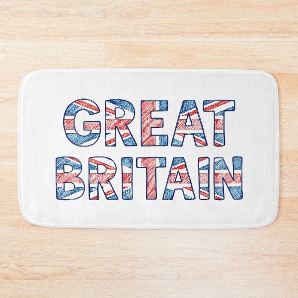 Item preview, Great Britain Flag Hand Drawn Text designed and sold by Ar0undTheW0rld.