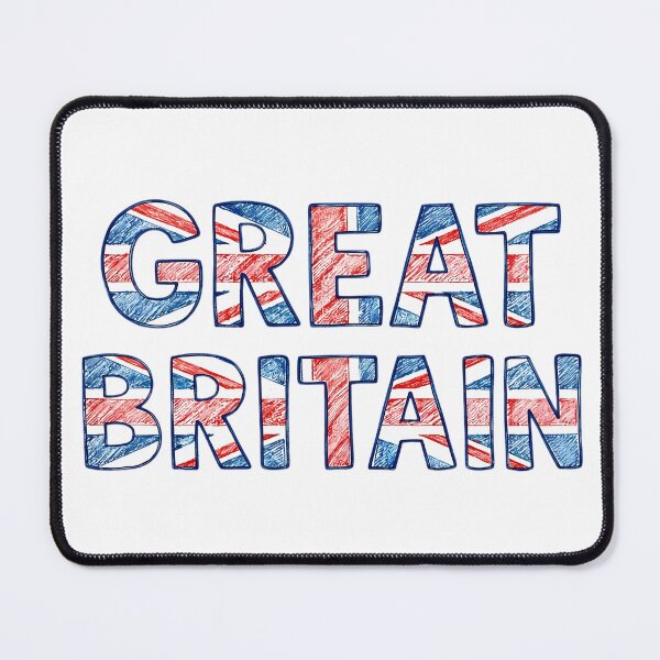 Item preview, Great Britain Flag Hand Drawn Text designed and sold by Ar0undTheW0rld.
