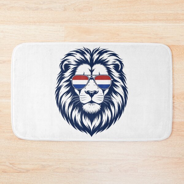 Item preview, Cool Blue Lion Wearing Netherlands Flag Sunglasses Dutch Pride Patriotic Art Design designed and sold by WilliaMaler.