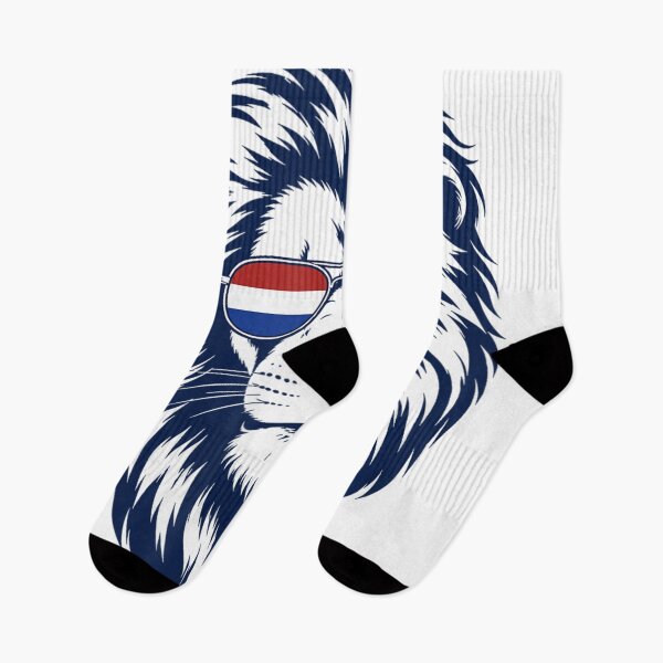 Item preview, Cool Blue Lion Wearing Netherlands Flag Sunglasses Dutch Pride Patriotic Art Design designed and sold by WilliaMaler.
