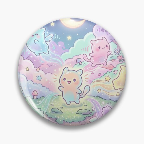 Item preview, Moonlit Kawaii Spirits in a Pastel Dream Garden designed and sold by CuteRage.