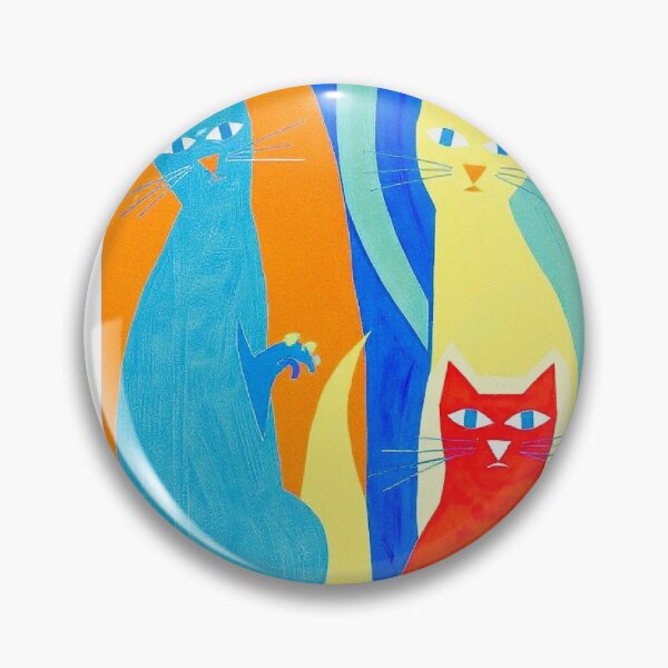 Item preview, Colorful Midnight Cat Museum Poster designed and sold by djovan.