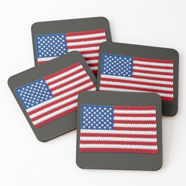 Item preview, Crochet American Flag on Black designed and sold by TackyTime.