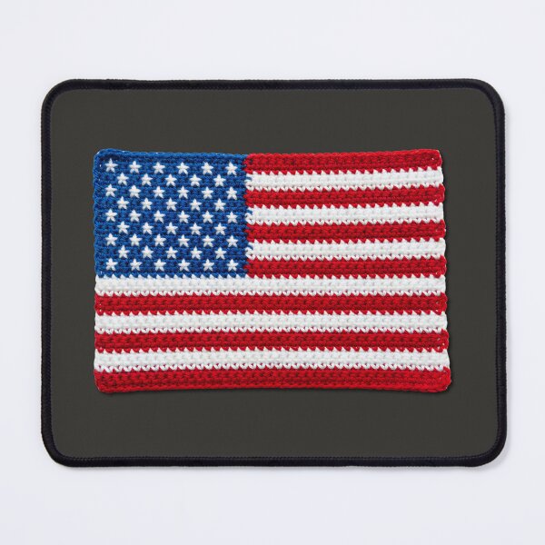Item preview, Crochet American Flag on Black designed and sold by TackyTime.