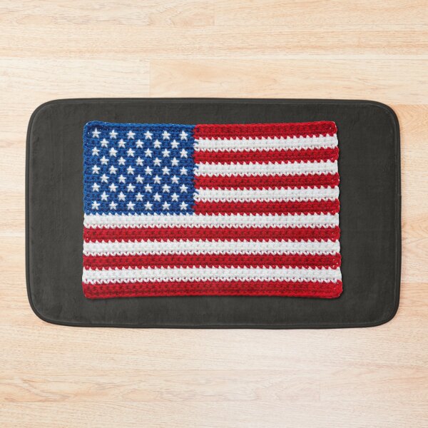 Item preview, Crochet American Flag on Black designed and sold by TackyTime.