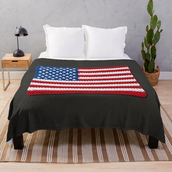 Item preview, Crochet American Flag on Black designed and sold by TackyTime.