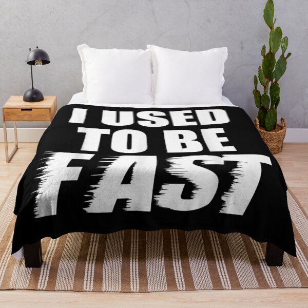 Item preview, Funny Retro Distressed Typographic Quote Design I Used To Be Fast Text designed and sold by WilliaMaler.