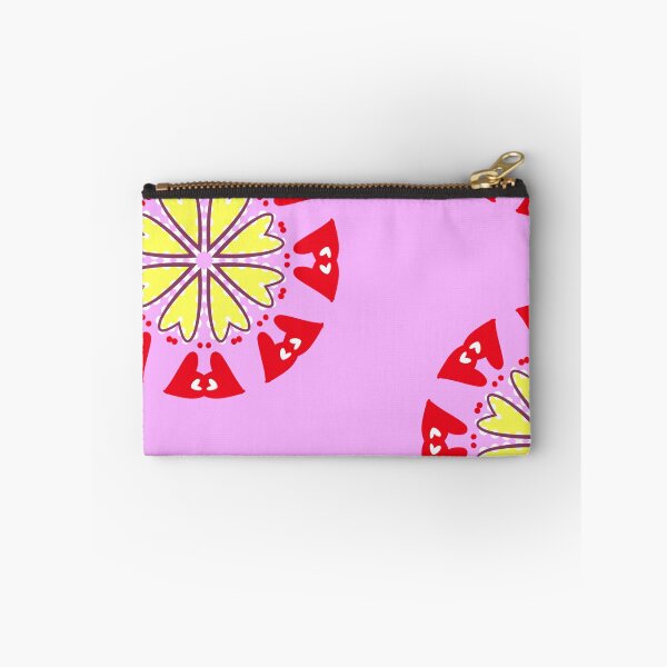 Item preview, Pink and Red Heart Flower Mandala Pattern designed and sold by Tinsleybluebell.