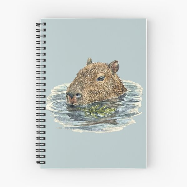 Item preview, Naturalist illustration: The Capybara swimming in the water designed and sold by Green-Natura.