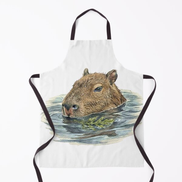 Item preview, Naturalist illustration: The Capybara swimming in the water designed and sold by Green-Natura.