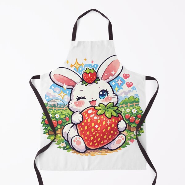 Item preview, Delulu Strawberry Queen Bunny – Kawaii Japan Strawberry Farm Sticker designed and sold by kawaii animal store (in Japan).