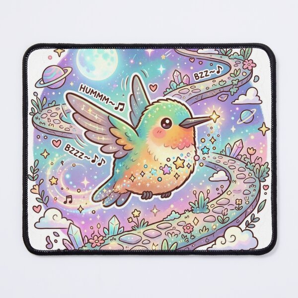 Item preview, Cosmic Hummingbird on the Stardust Melody Trail designed and sold by CuteRage.