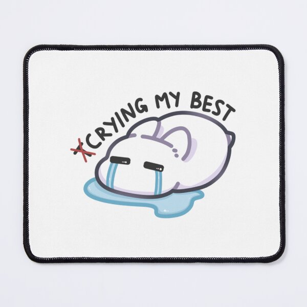 Item preview, Crying My Best Funny Sad Bunny Rabbit Art designed and sold by DesertMoonArts.