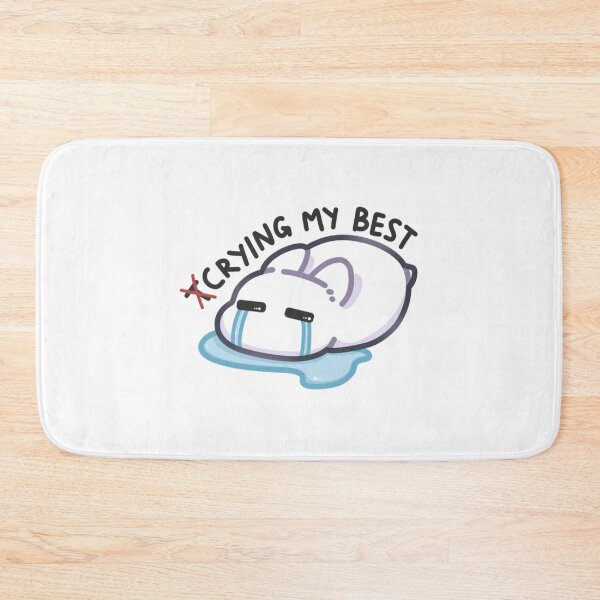 Item preview, Crying My Best Funny Sad Bunny Rabbit Art designed and sold by DesertMoonArts.