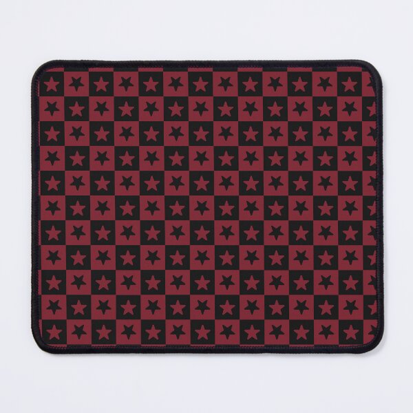 Item preview, Black and Red checkered stars designed and sold by pattern-archive.