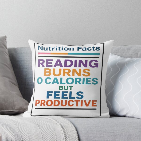 Item preview, Reading Burns 0 Calories But Feels Productive Funny Reader Design designed and sold by BookedAndDesign.