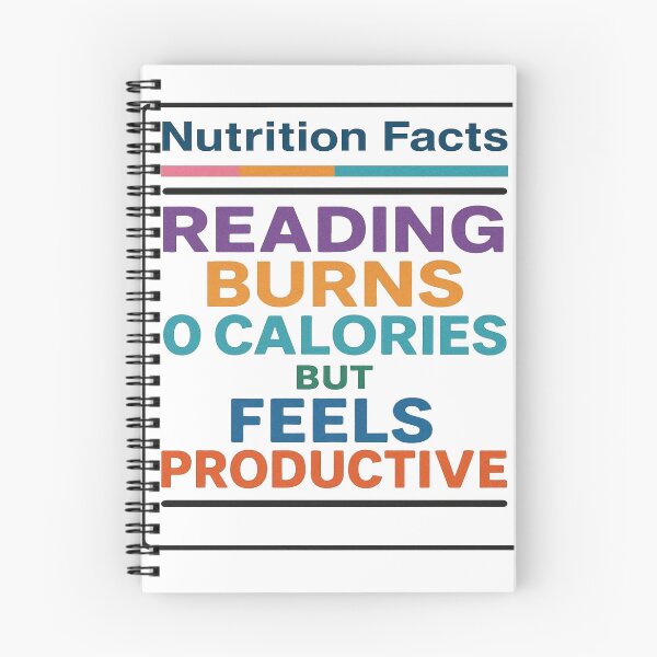 Item preview, Reading Burns 0 Calories But Feels Productive Funny Reader Design designed and sold by BookedAndDesign.
