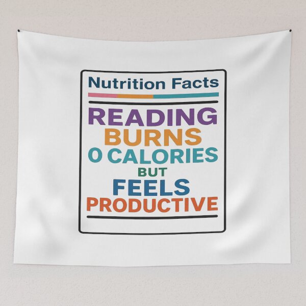 Item preview, Reading Burns 0 Calories But Feels Productive Funny Reader Design designed and sold by BookedAndDesign.