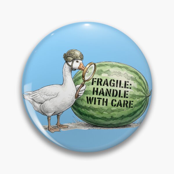 Item preview, Fragile Handle With Care: Tactical Goose & Watermelon Art designed and sold by SoulPT.