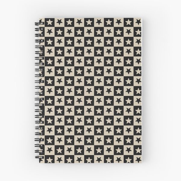 Item preview, Black and Sand checkered stars designed and sold by pattern-archive.