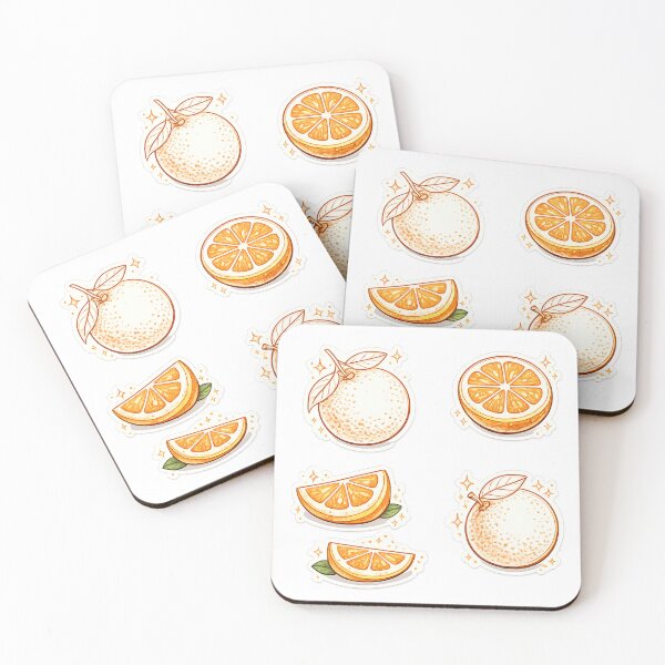 Item preview, Minimalist Orange Sticker Set Slices Halves – Clean Citrus Line Art Collection | Orange Aesthetic Gift designed and sold by irfanshikh.