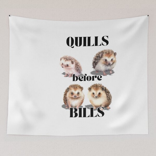 Item preview, Quills Before Bills Cute Pygmy Hedgehog Lovers Design designed and sold by Glitch-Cult.
