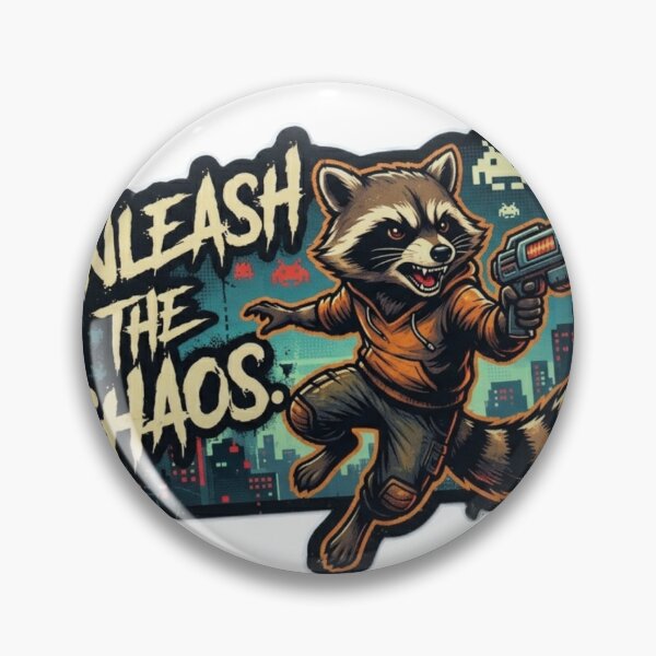 Item preview, Unleash The Chaos Raccoon Action Gaming Design designed and sold by YunsCozyCorner.