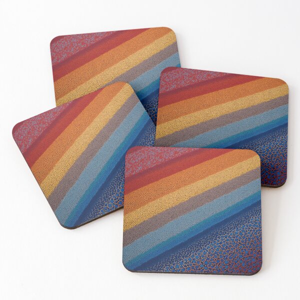 Item preview, Aboriginal Inspired Dot Art - Colorful Sand Lines designed and sold by GrinGalore.