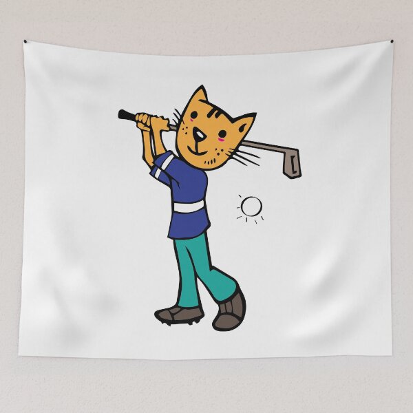 Item preview, Cat playing golf designed and sold by tarek25.