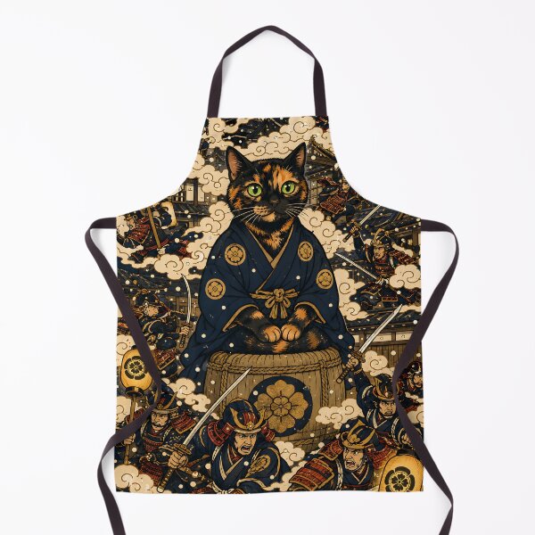 Item preview, The 47 Ronin Had a Cat — Funny Japanese Ukiyo-e Art | Tortoiseshell Cat Humor designed and sold by Martin's_Design.