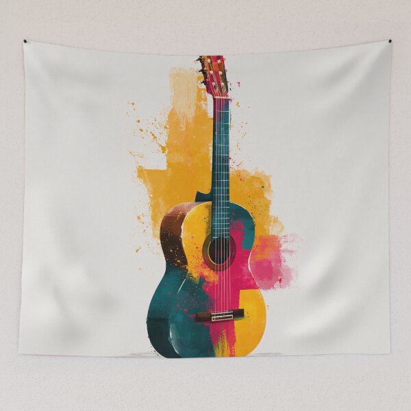 Item preview, classical guitar drawing artwork designed and sold by gut2000.