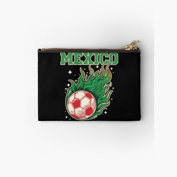 Item preview, Mexico Soccer Flaming Ball Retro Football Fan Art designed and sold by BrownHorse90s.