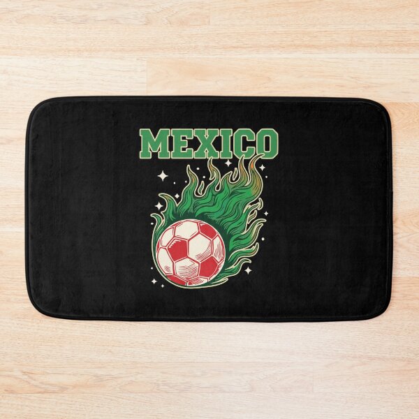 Item preview, Mexico Soccer Flaming Ball Retro Football Fan Art designed and sold by BrownHorse90s.