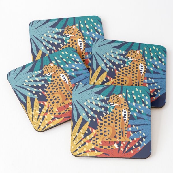 Item preview, Leopard in Tropical Botanical Jungle designed and sold by IvysCreativityHouse.