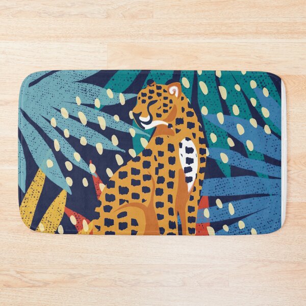 Item preview, Leopard in Tropical Botanical Jungle designed and sold by IvysCreativityHouse.