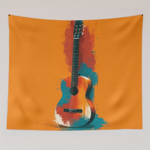 Item preview, classical guitar drawing artwork designed and sold by gut2000.